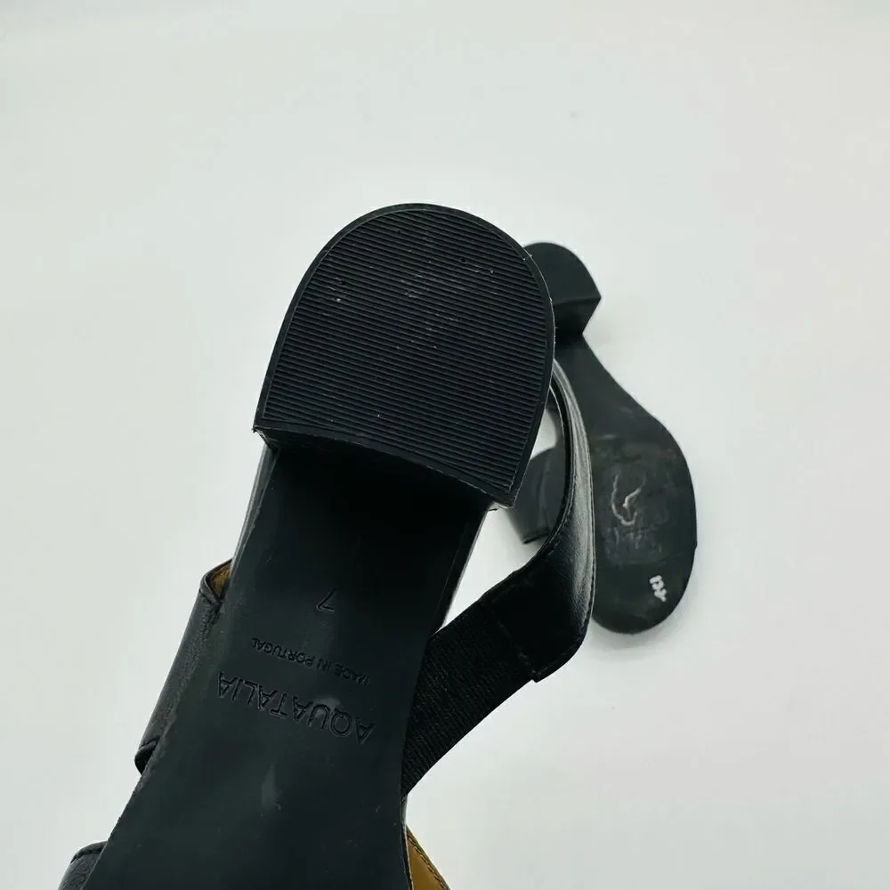 Aquatalia leather heeled sandal